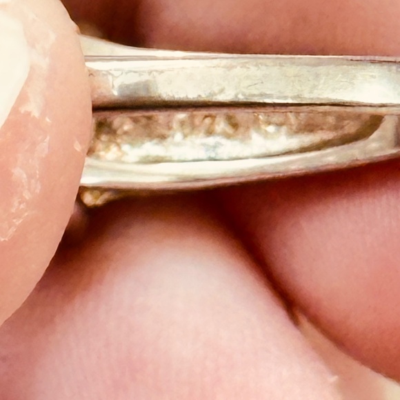 925 Sterling Silver Faceted Oval Rose Quartz Ring Wide Band Vintage - Picture 12 of 14